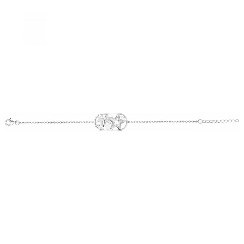 Bracelet Femme Etoiles Edora Argent Et Oxydes Bracelets