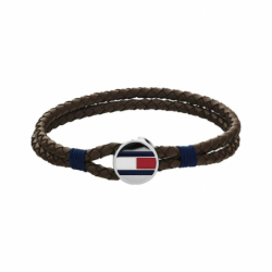 Bracelet Homme TOMMY HILFIGER Cuir Tressé Brun