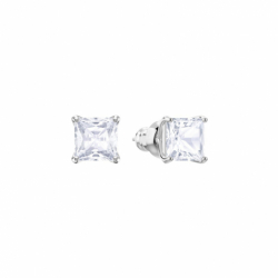 Boucle d'oreilles femme puces swarovski métal rhodié et crtistaux 5430365 - puces - edora - 1