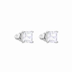 Boucle d'oreilles femme puces swarovski métal rhodié et crtistaux 5430365 - puces - edora - 2