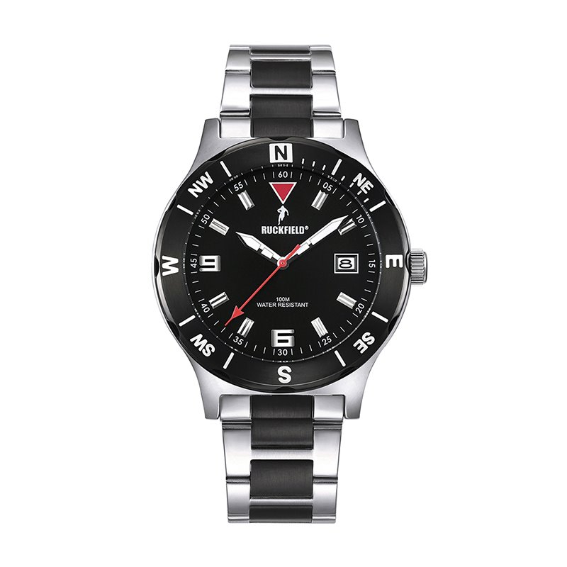 Montre homme digitale ruckfield acier noir - montres - edora