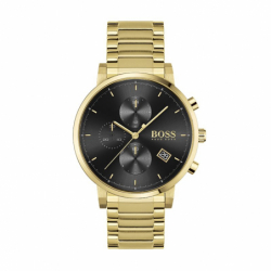 Montre homme boss chronographe acier doré - montres - edora - 0