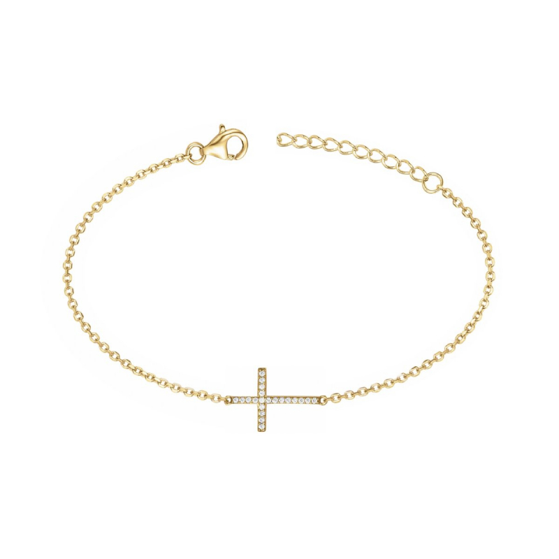 Bracelet acier inoxydable doré femme motif losange - Ninanina