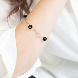 SAGA GIOIELLI® bracelet femme avec nœuds, acier bicolore : : Mode