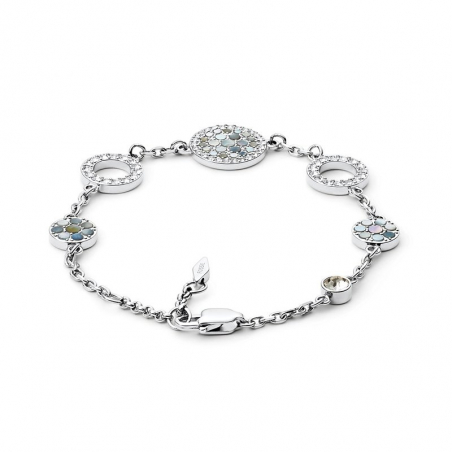 Bracelet or & argent, bracelet plaqué or, bracelet cuir & tissu (24) - bracelets-acier - edora - 2