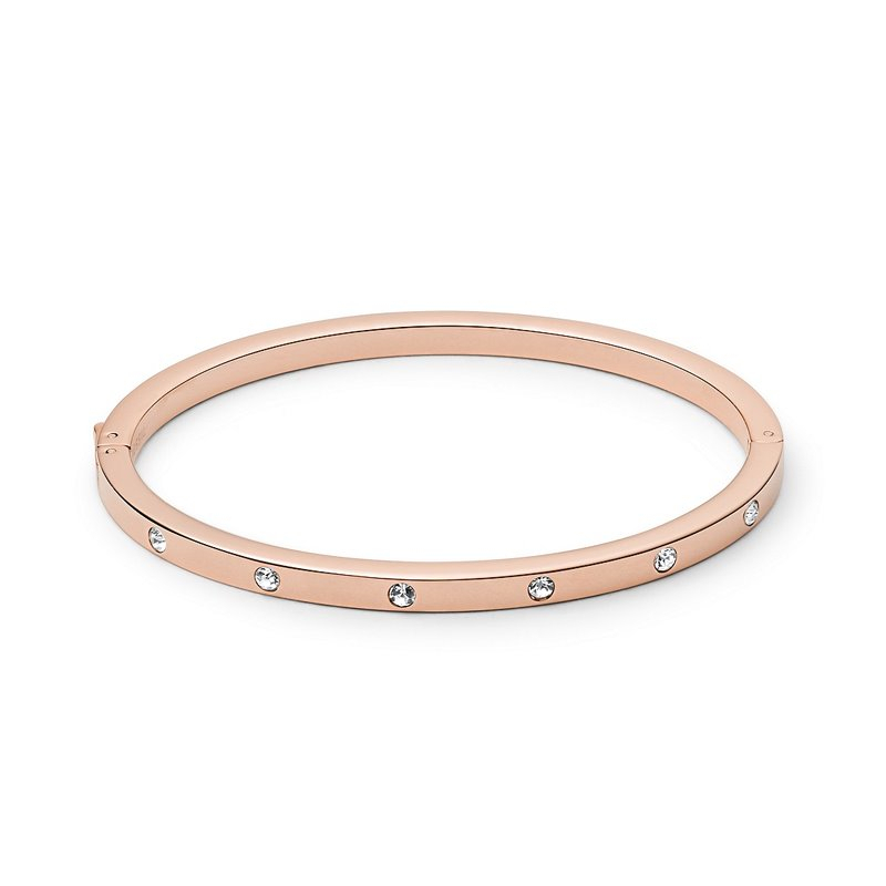 Bracelet femme fossil bangle rose - bracelets-acier - edora