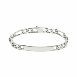 Bracelet gourmette identité argent 925/1000 argenté - bracelets-argent-925-1000 - edora - 0