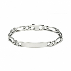 Bracelet gourmette identité argent 925/1000 argenté - gourmettes - edora - 0