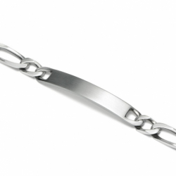 Bracelet gourmette identité argent 925/1000 argenté - gourmettes - edora - 1