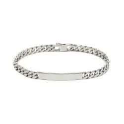 Bracelet gourmette identité argent 925/1000 argenté - gourmette bébé, homme & femme, bracelets  - edora - gourmettes - edora - 0