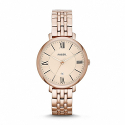 Montre femme fossil jacqueline acier doré rose - analogiques - edora - 0