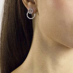 Boucles d'oreilles femme pendantes dormeuses argent 925/1000 et spinelles  bleues - pendantes - edora