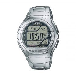 Montre Homme digitale CASIO WOLRD TIME acier argenté