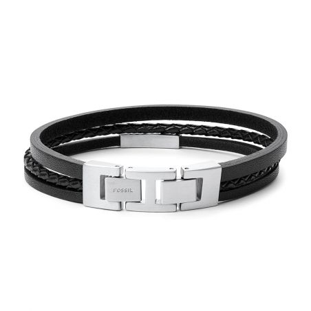 Bracelet or & argent, bracelet plaqué or, bracelet cuir & tissu (57) - bracelets-homme - edora - 2