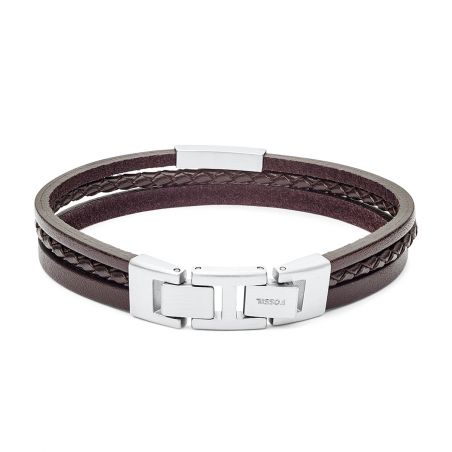 Bracelet or & argent, bracelet plaqué or, bracelet cuir & tissu (57) - bracelets-homme - edora - 2