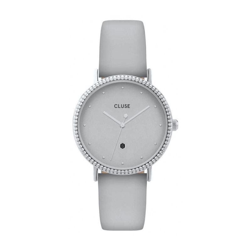 Montre femme cluse couronnement cuir gris montres femme edora