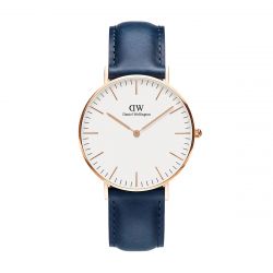 Montre daniel wellington classic cuir bleu  - analogiques - edora - 0