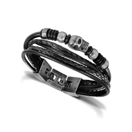 Bracelet or & argent, bracelet plaqué or, bracelet cuir & tissu (17) - bracelets-homme - edora - 2