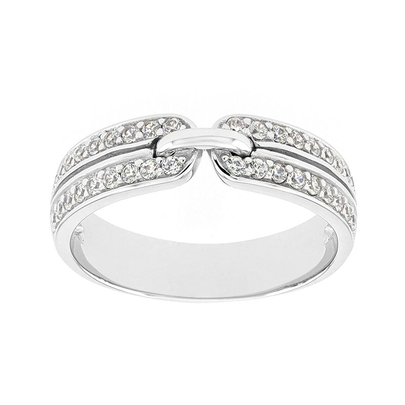 Bague femme alliance or 750/1000 blanc et diamants - alliances - edora