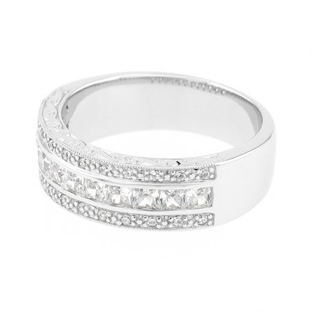 Bagues femme: diamant, bague argent, or & chevaliere femme (34) - alliances - edora - 2