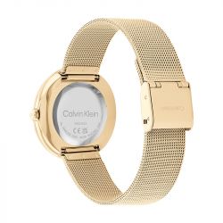 Montre femme calvin klein twisted bezel acier doré - montres-femme - edora - 2