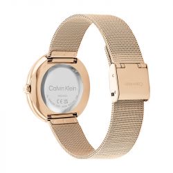 Montre femme calvin klein twisted bezel acier doré rose - montres-femme - edora - 2