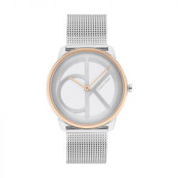 Montre femme calvin klein iconic mesh acier argenté - montres-femme - edora - 0