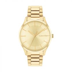 Montre femme calvin klein iconic bracelet acier doré - montres-femme - edora - 0