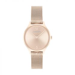 Montre femme calvin klein timeless 2h acier doré rose - montres-femme - edora - 0