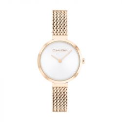 Montre femme calvin klein minimalistic t bar acier doré rose - montres-femme - edora - 0