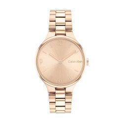 Montre femme calvin klein linked acier doré rose - montres-femme - edora - 0