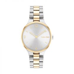 Montre femme calvin klein linked acier bicolore - montres-femme - edora - 0