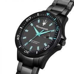 Montre homme maserati aqua edit acier noir - analogiques - edora - 3