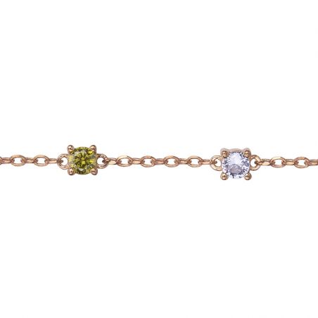 Bracelet or & argent, bracelet plaqué or, bracelet cuir & tissu (5) - bracelets-femme - edora - 2