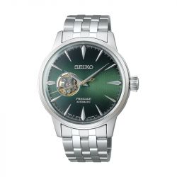 Montre automatique homme seiko presage vert acier argenté - automatiques - edora - 0