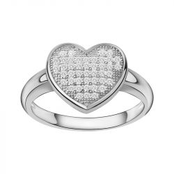 Bague femme coeur empierré edora argent 925/1000 et oxydes - bagues-femmes - edora - 0