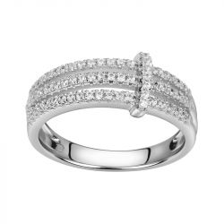 Bague femme pavage edora argent 925/1000 et oxydes - bagues-femmes - edora - 0