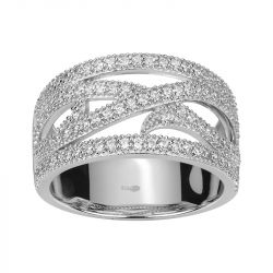 Bague femme edora argent 925/1000 et oxydes - bagues-femmes - edora - 0