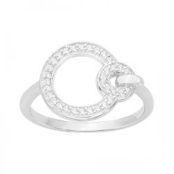 Bague femme cercles edora argent 925/1000 et oxydes
 - bagues-femmes - edora - 0