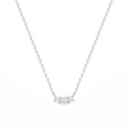 Collier femme trilogie edora argent 925/1000 et oxydes - colliers-femme - edora - 0