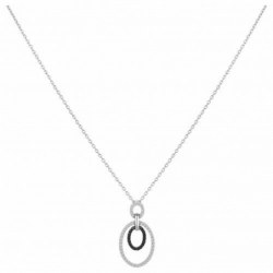 Collier femme oval edora argent 925/1000 et oxydes
 - colliers-femme - edora - 0