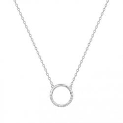 Collier femme cercle edora argent 925/1000 et oxydes - colliers-femme - edora - 0