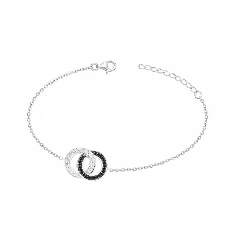 Bracelet femme coeur edora argent 925/1000 et oxydes - plus-de-bracelets- femmes - edora