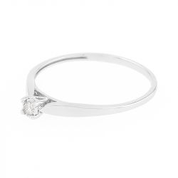 Bague femme solitaire edora or 375/1000 blanc et diamant edo09zq58gb4 - bagues-femmes - edora - 1