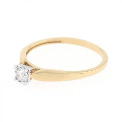 Bague femme solitaire edora or 375/1000 jaune et diamant edo09zq60bb4 - bagues-femmes - edora - 1