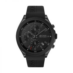 Montre homme chronographe hugo boss silicone noir - montres-homme - edora - 0