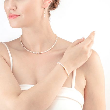 Bracelet or & argent, bracelet plaqué or, bracelet cuir & tissu (27) - bracelets-femme - edora - 2