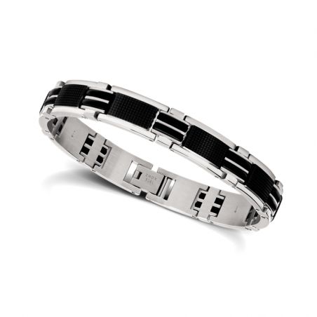 Bracelet or & argent, bracelet plaqué or, bracelet cuir & tissu (9) - bracelets-homme - edora - 2