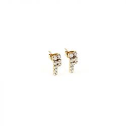 Boucles d'oreilles femme zag hamptons acier doré - boucles-d-oreilles-femme - edora - 0