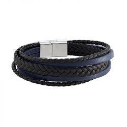 Bracelet Homme JOURDAN BYRON Cuir Noir